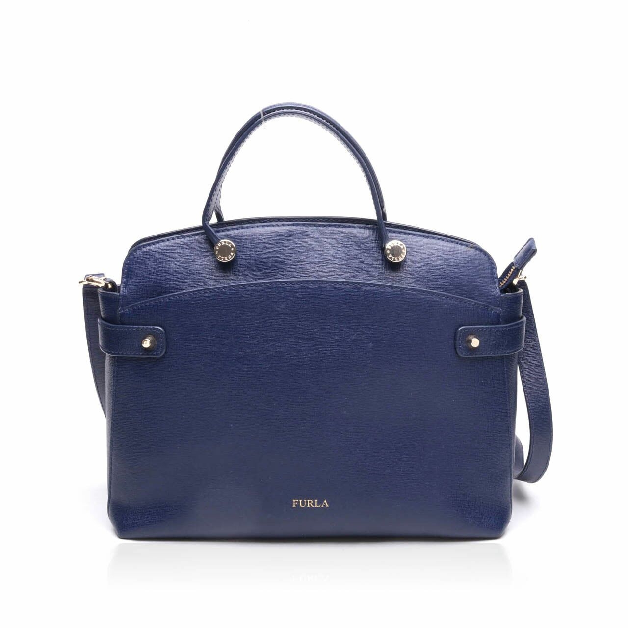 Furla Agata Dome Navy Satchel Bag