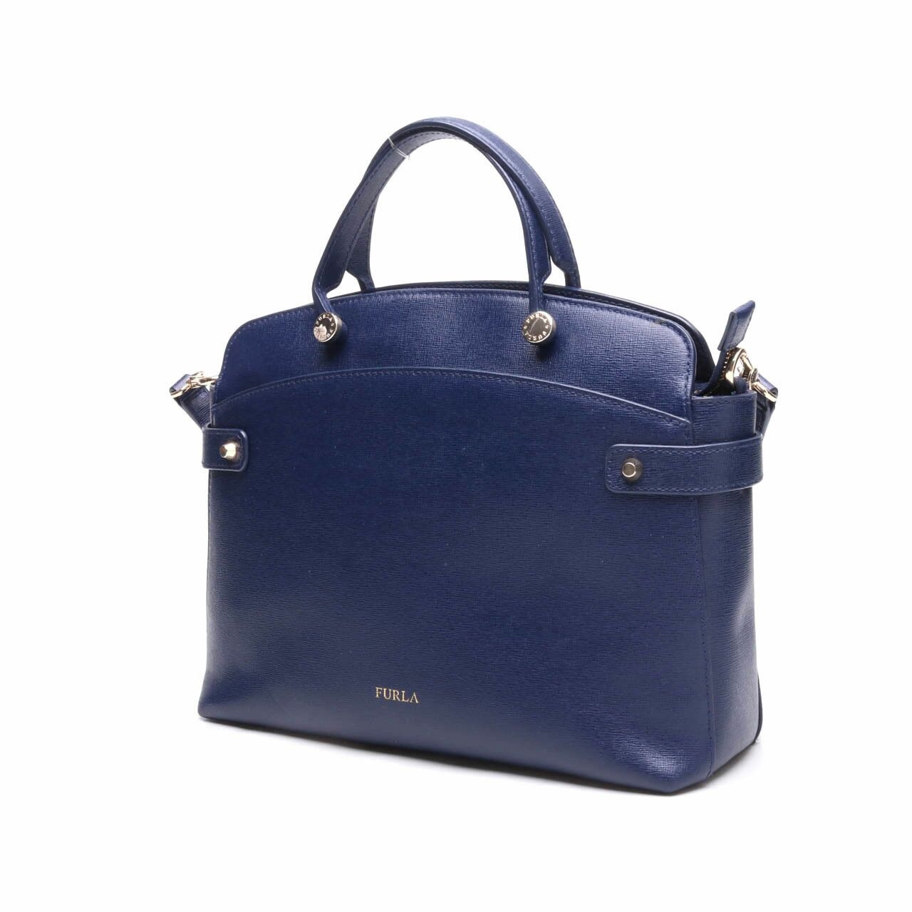 Furla Agata Dome Navy Satchel Bag