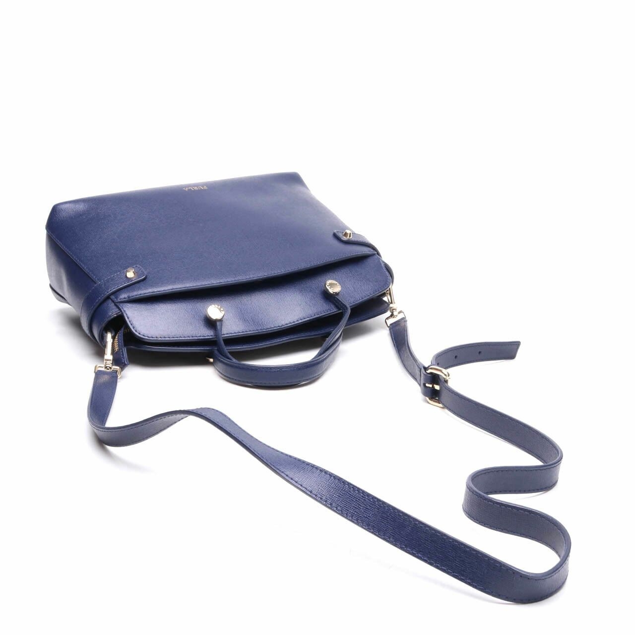 Furla Agata Dome Navy Satchel Bag