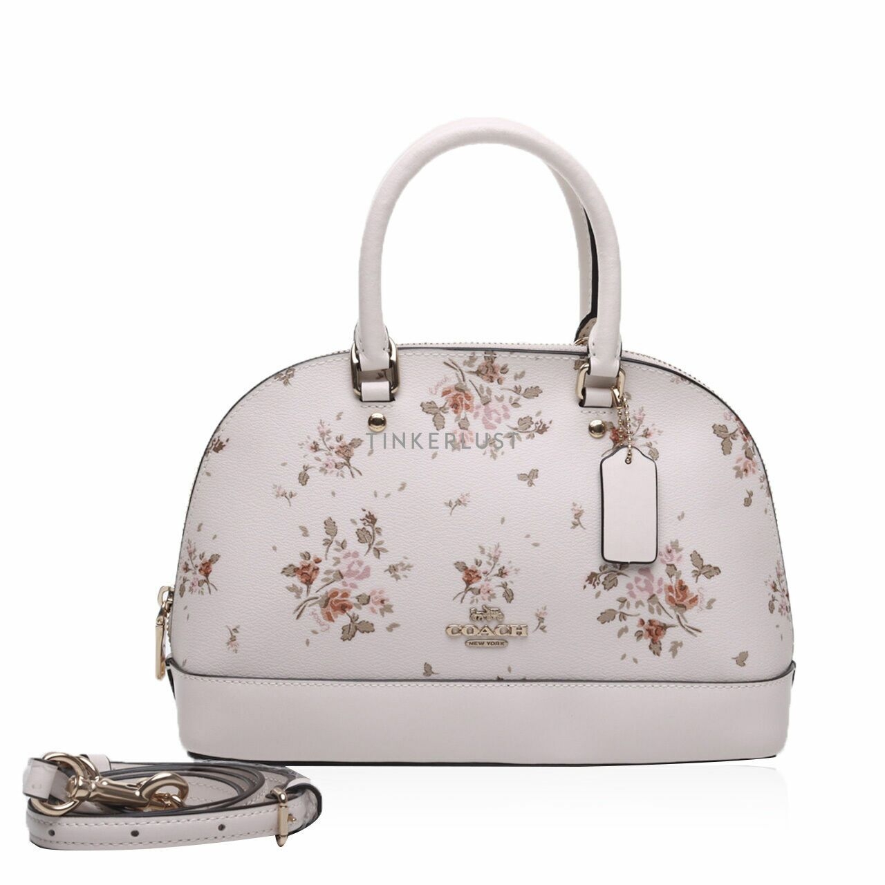 Coach Rose Boquet Mini Sierra Rose Ivory Satchel