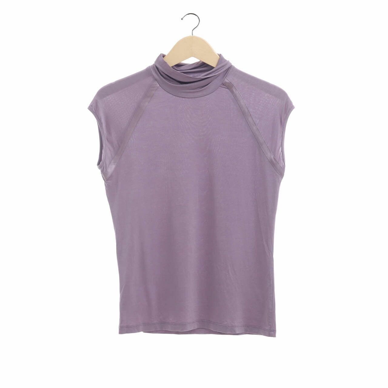 Mango Lilac Turtle Neck T-Shirt