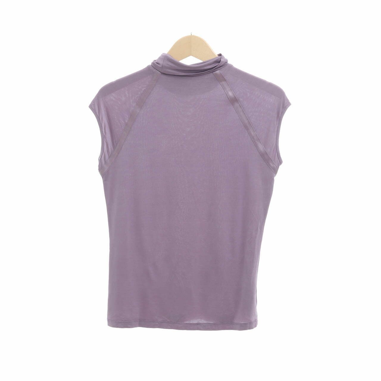 Mango Lilac Turtle Neck T-Shirt