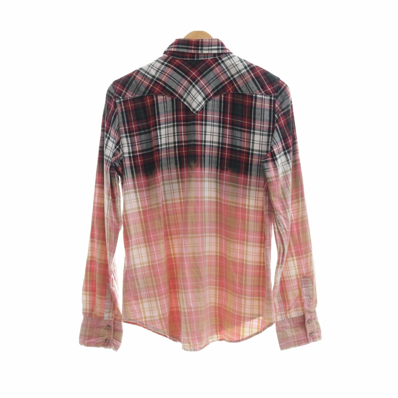 Zara Multicolor Gradient Checkered Shirt