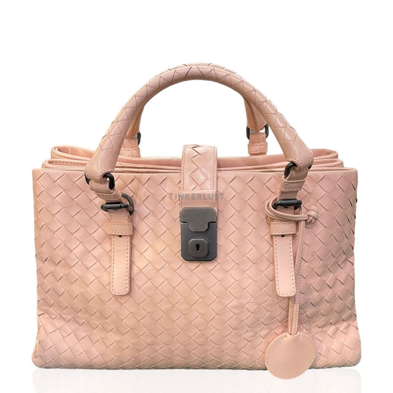 Bottega Veneta Roma Small Light Pink Satchel Bag