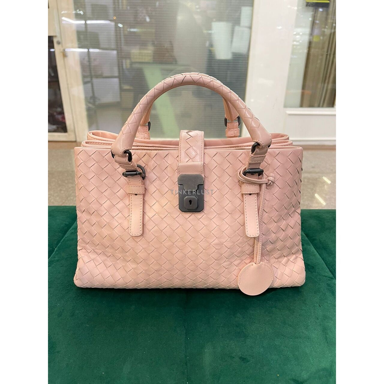 Bottega Veneta Roma Small Light Pink Satchel Bag