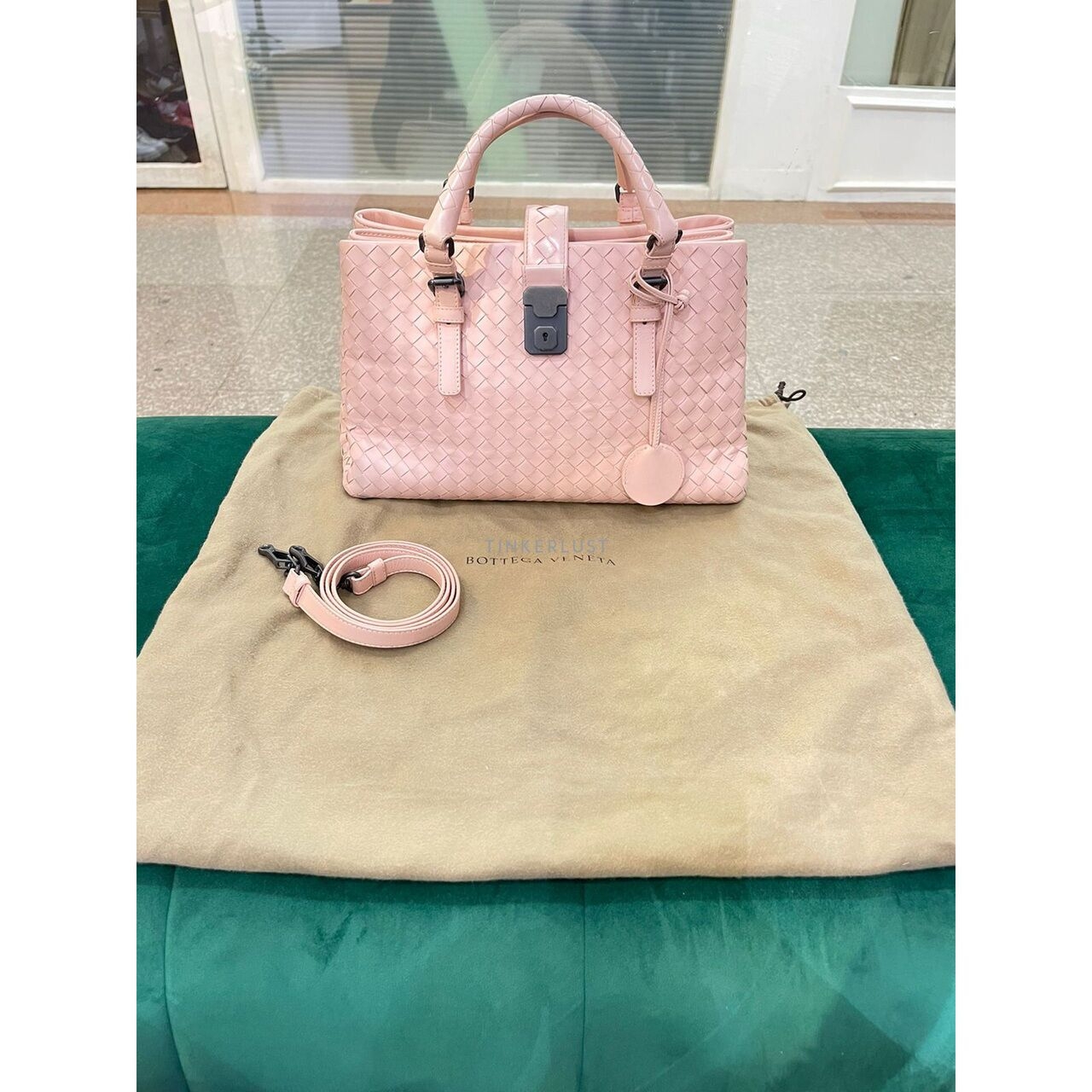 Bottega Veneta Roma Small Light Pink Satchel Bag