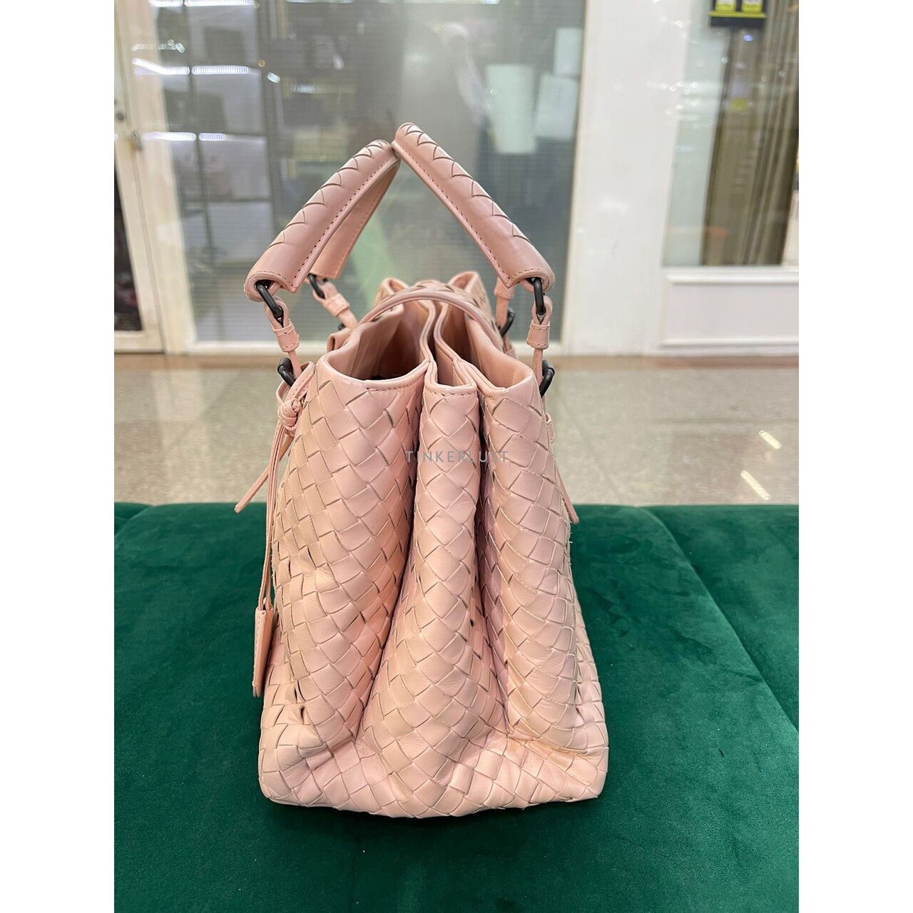 Bottega Veneta Roma Small Light Pink Satchel Bag