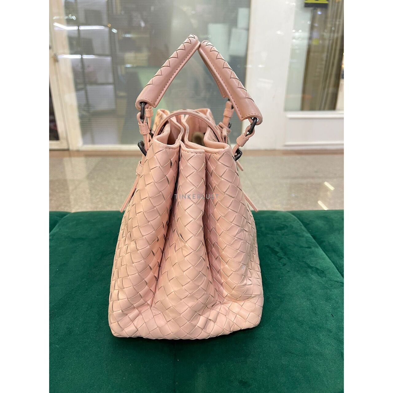 Bottega Veneta Roma Small Light Pink Satchel Bag