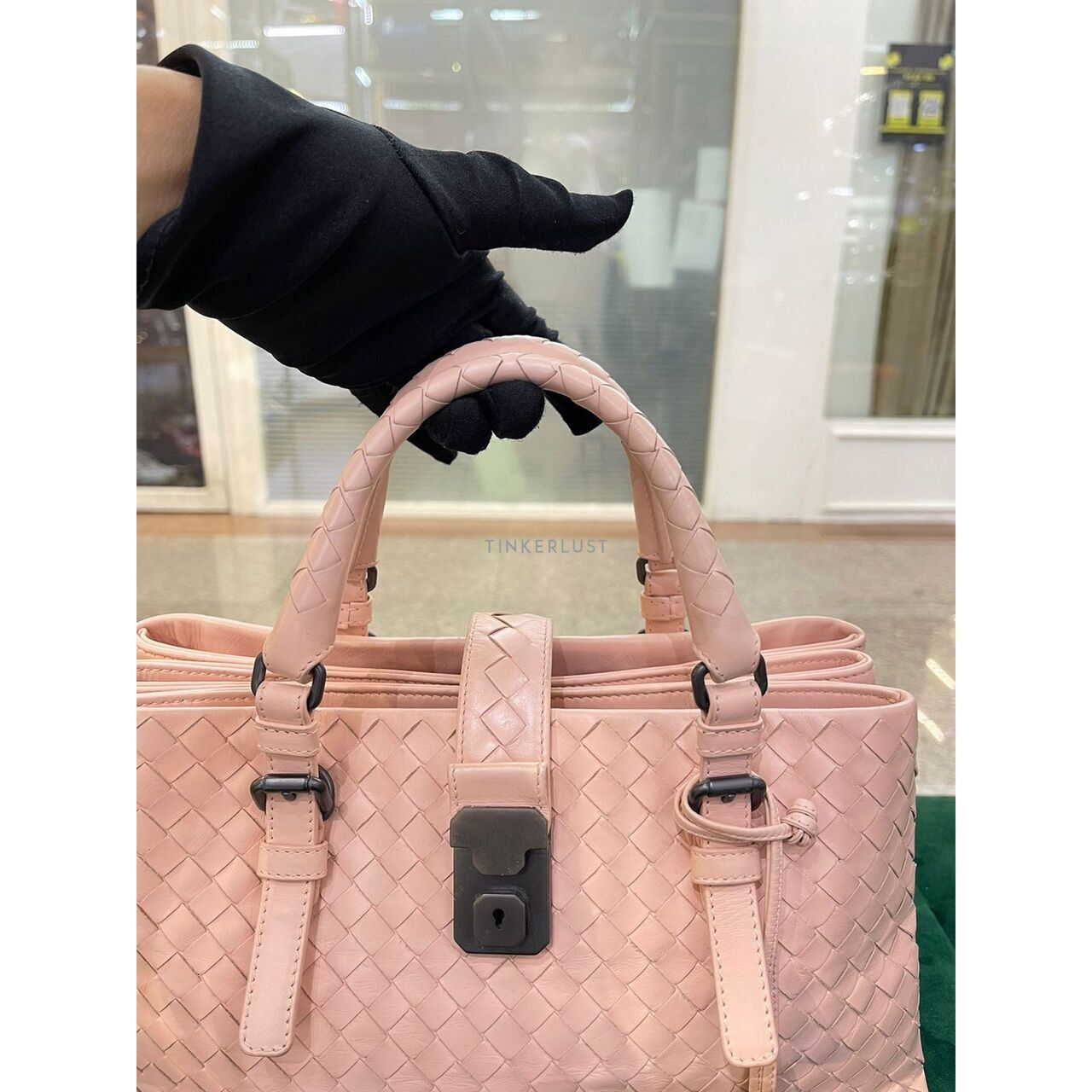 Bottega Veneta Roma Small Light Pink Satchel Bag