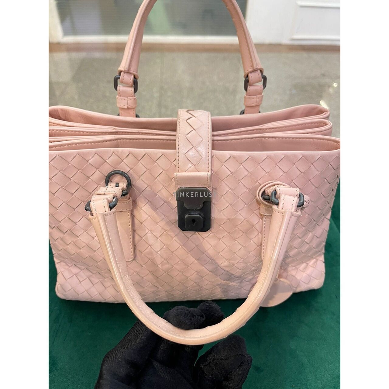 Bottega Veneta Roma Small Light Pink Satchel Bag