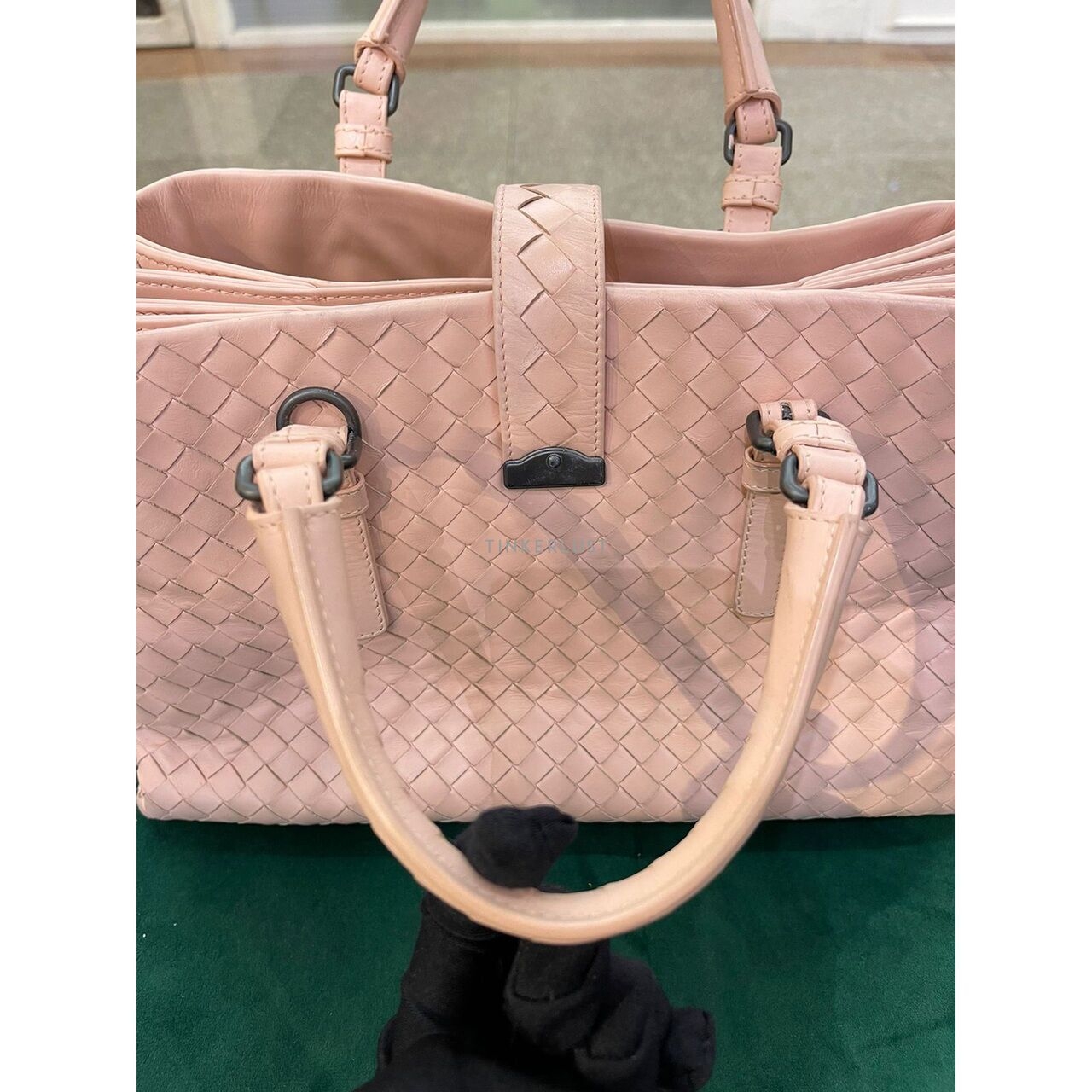 Bottega Veneta Roma Small Light Pink Satchel Bag