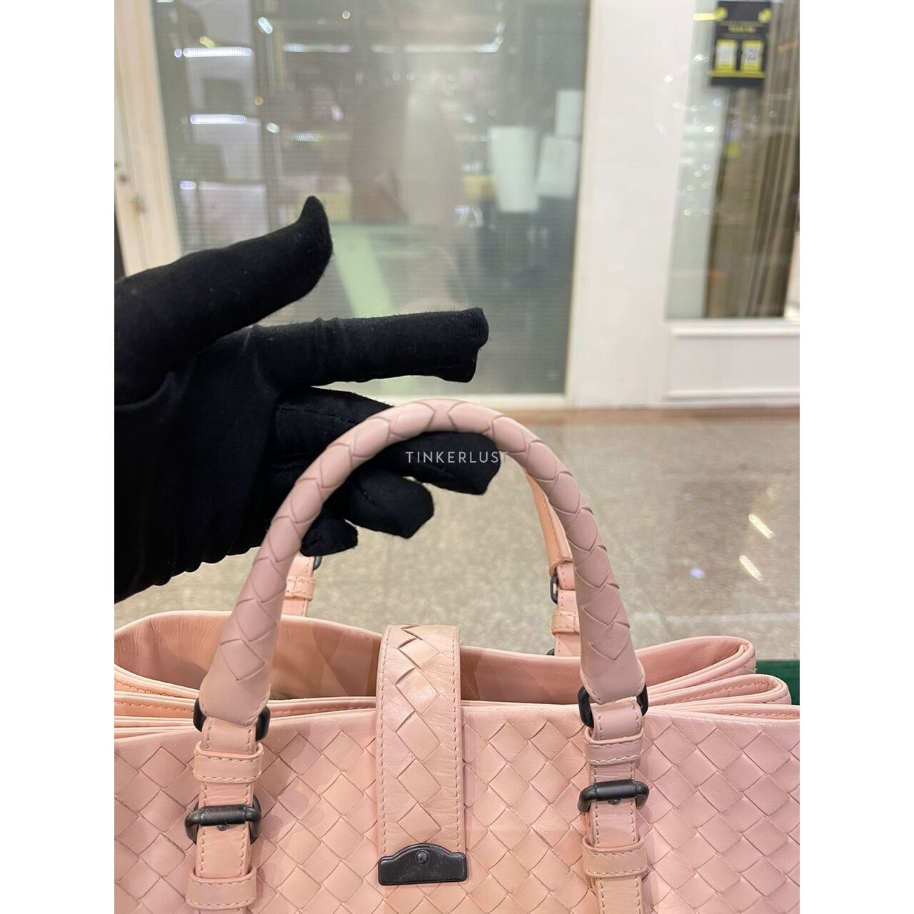 Bottega Veneta Roma Small Light Pink Satchel Bag