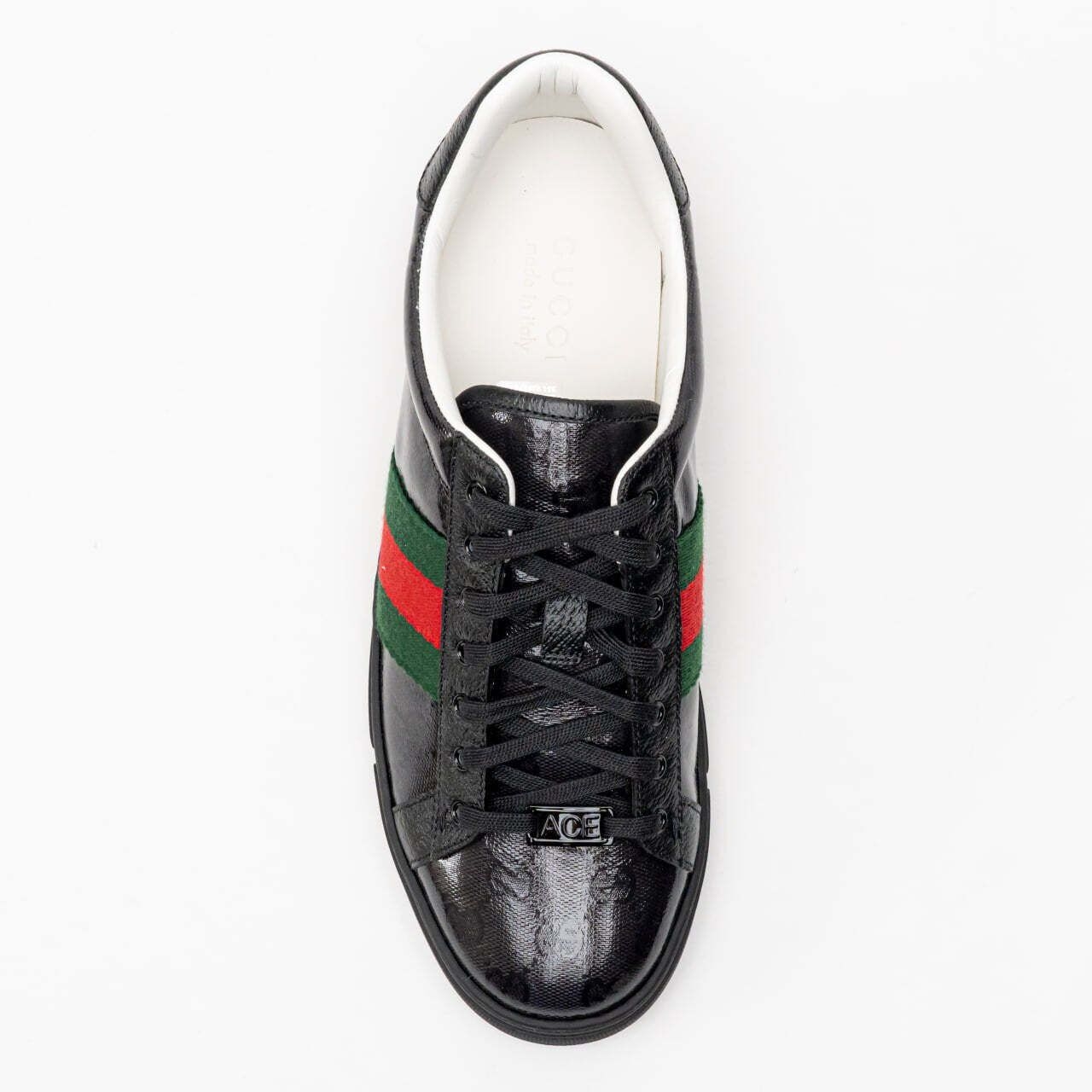 Gucci Ace GG Crystal Canvas Web Sneakers Black Men