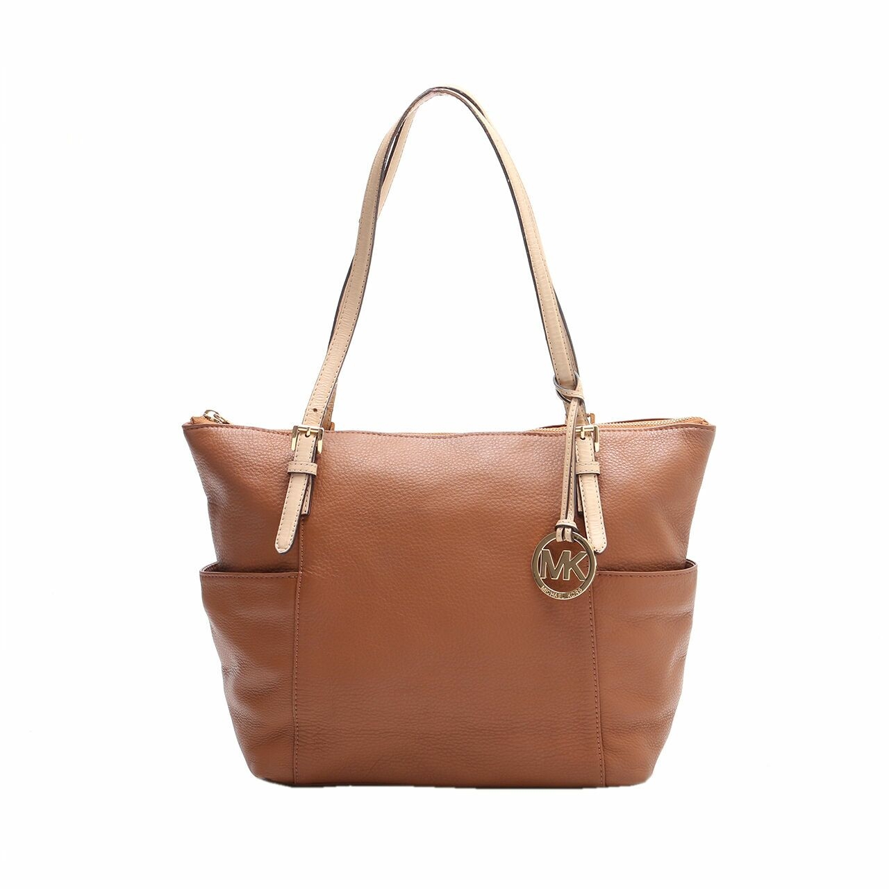 Michael Kors Brown Jet Set Item EW Pebble Tote Bag