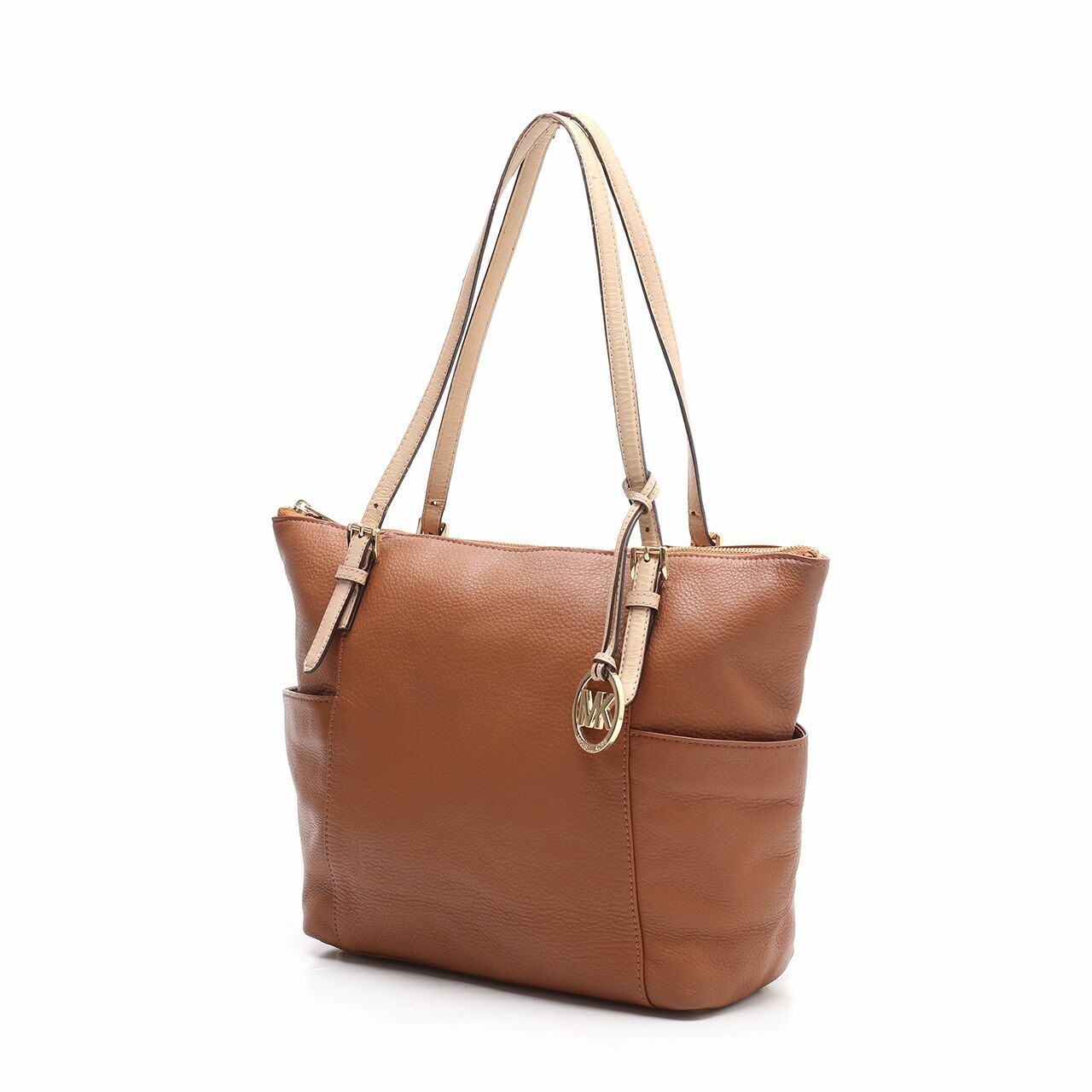 Michael Kors Brown Jet Set Item EW Pebble Tote Bag