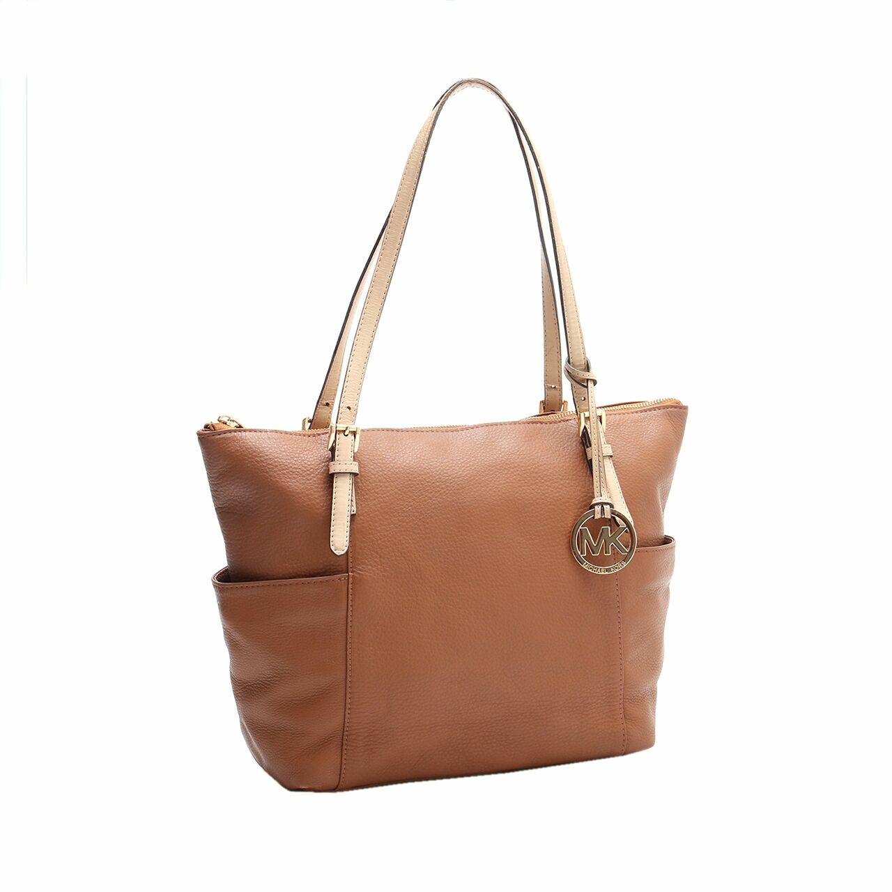 Michael Kors Brown Jet Set Item EW Pebble Tote Bag