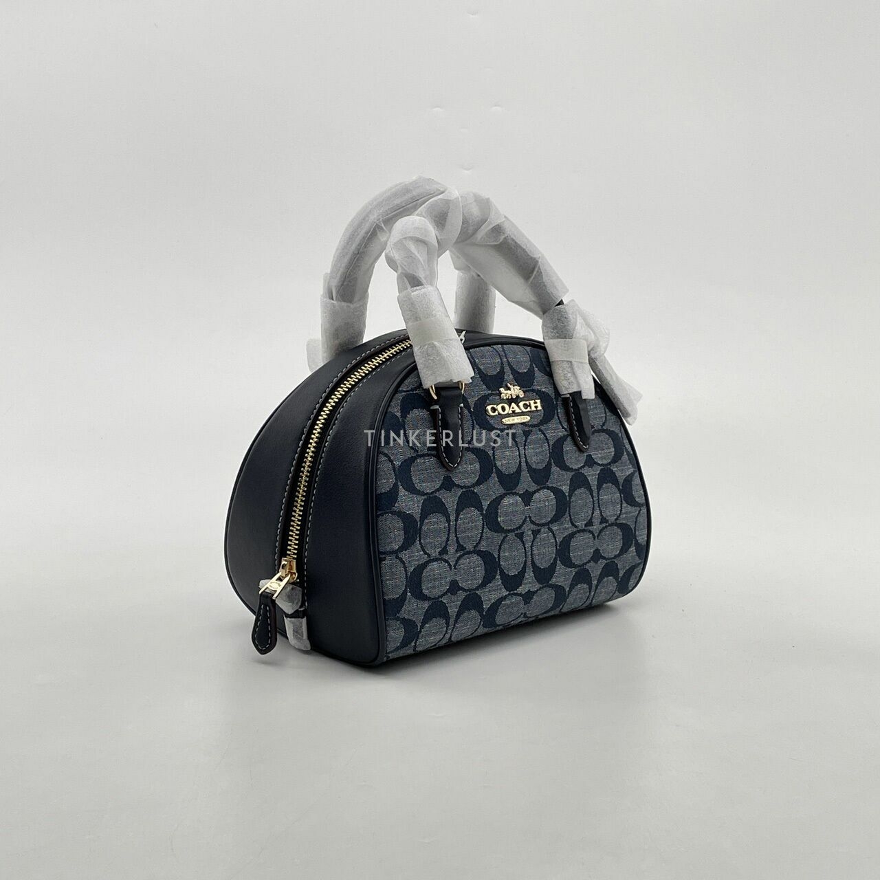 Coach Sydney Satchel In Signature Chambray Denim Multi