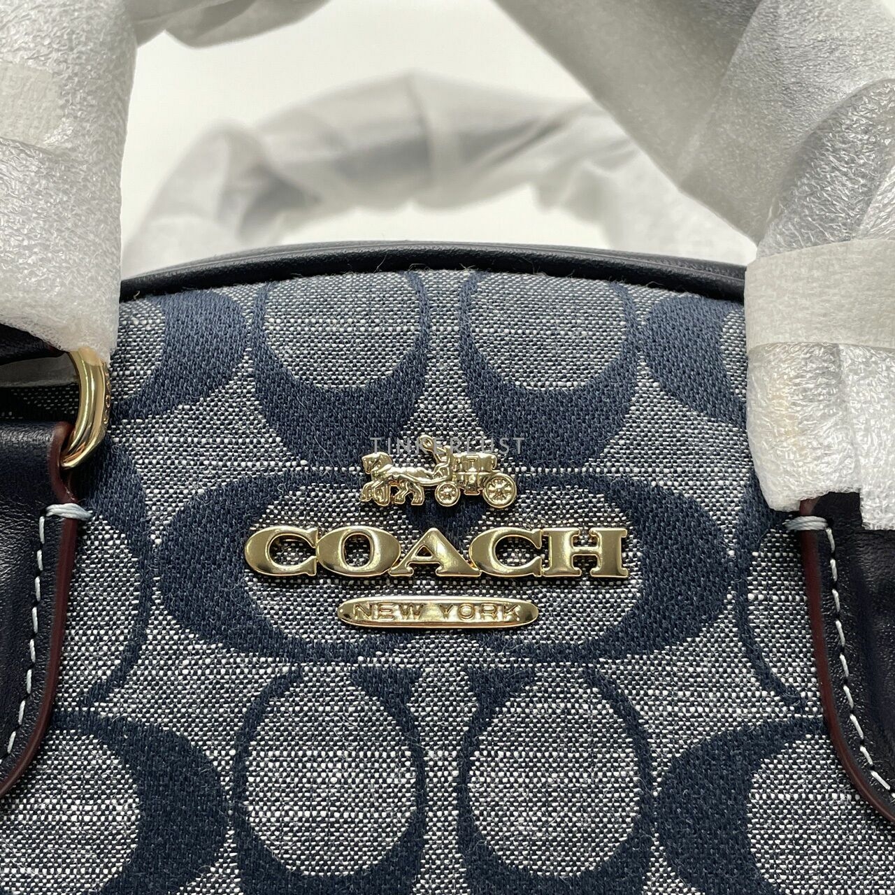 Coach Sydney Satchel In Signature Chambray Denim Multi