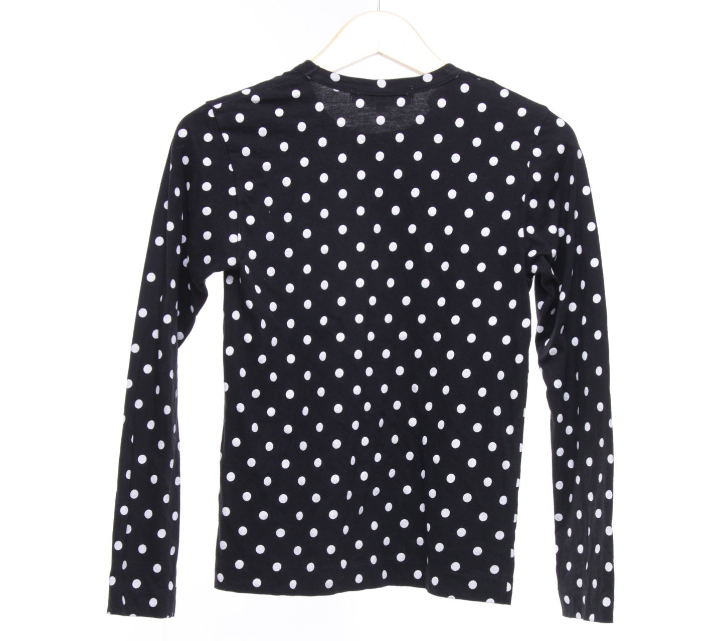 Play by comme des garcons polkadot black white blouse 