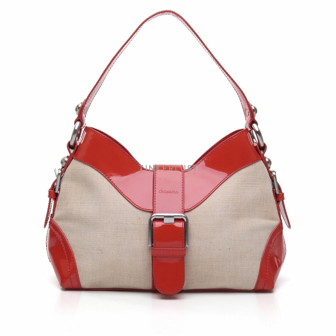 Calvin Klein Beige & Red Shoulder Bag