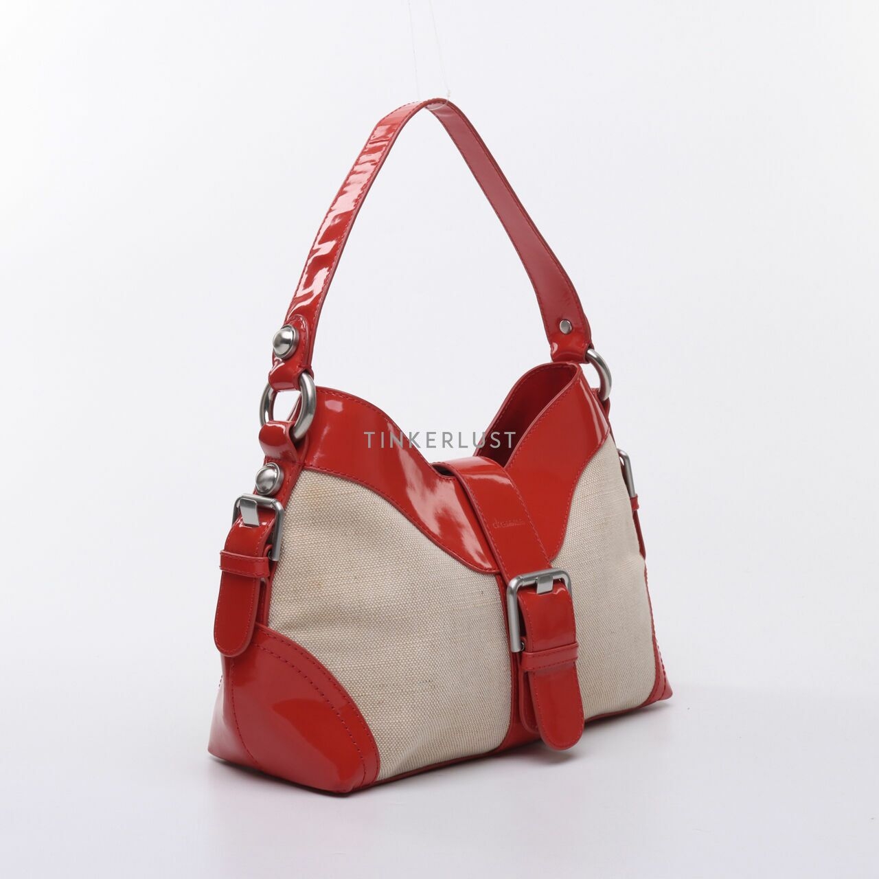 Calvin Klein Beige & Red Shoulder Bag