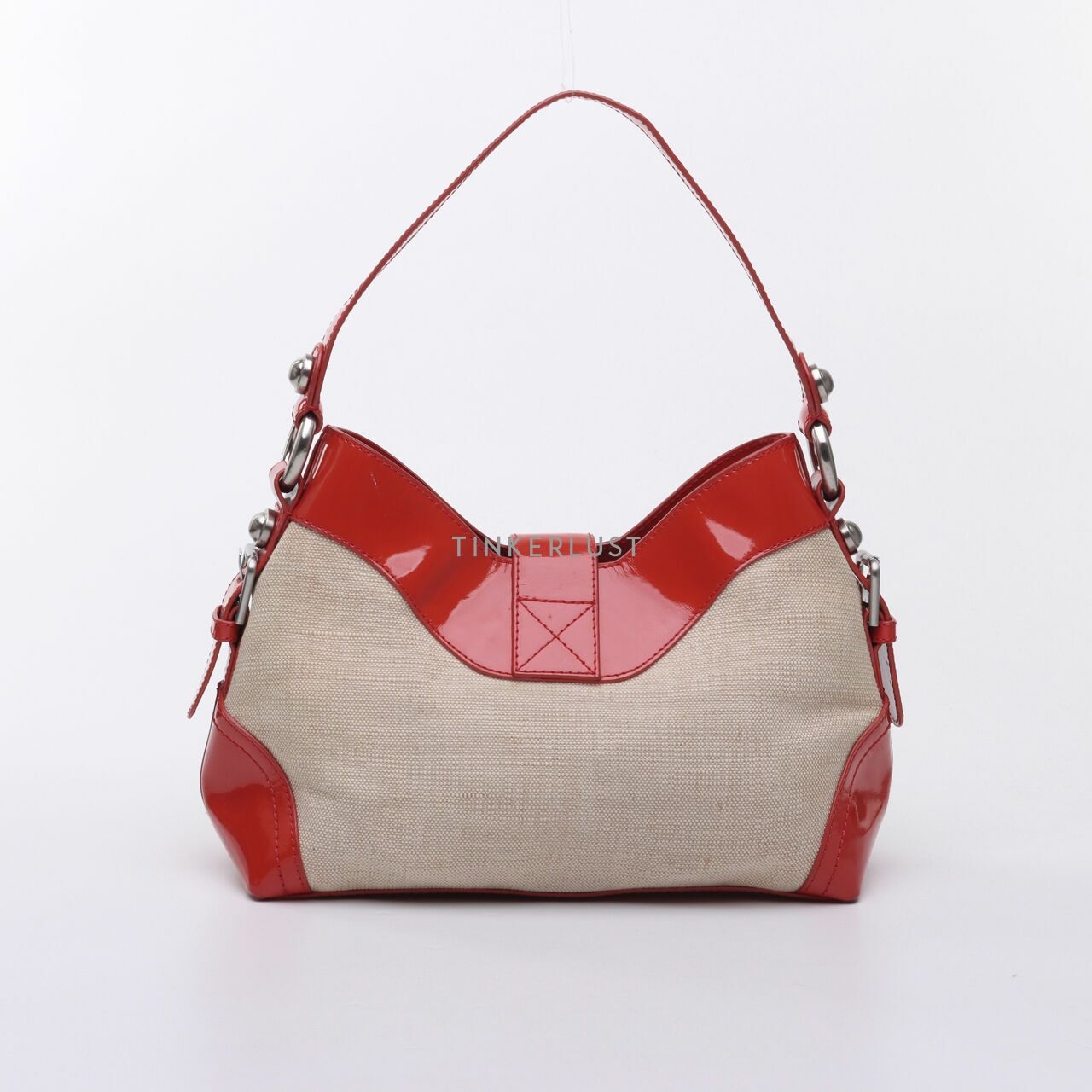 Calvin Klein Beige & Red Shoulder Bag