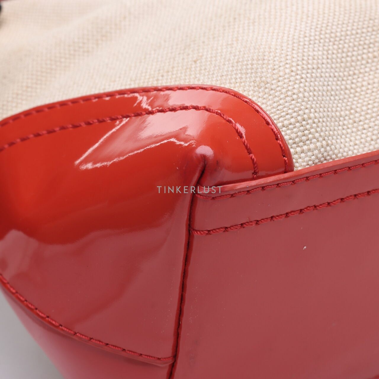 Calvin Klein Beige & Red Shoulder Bag