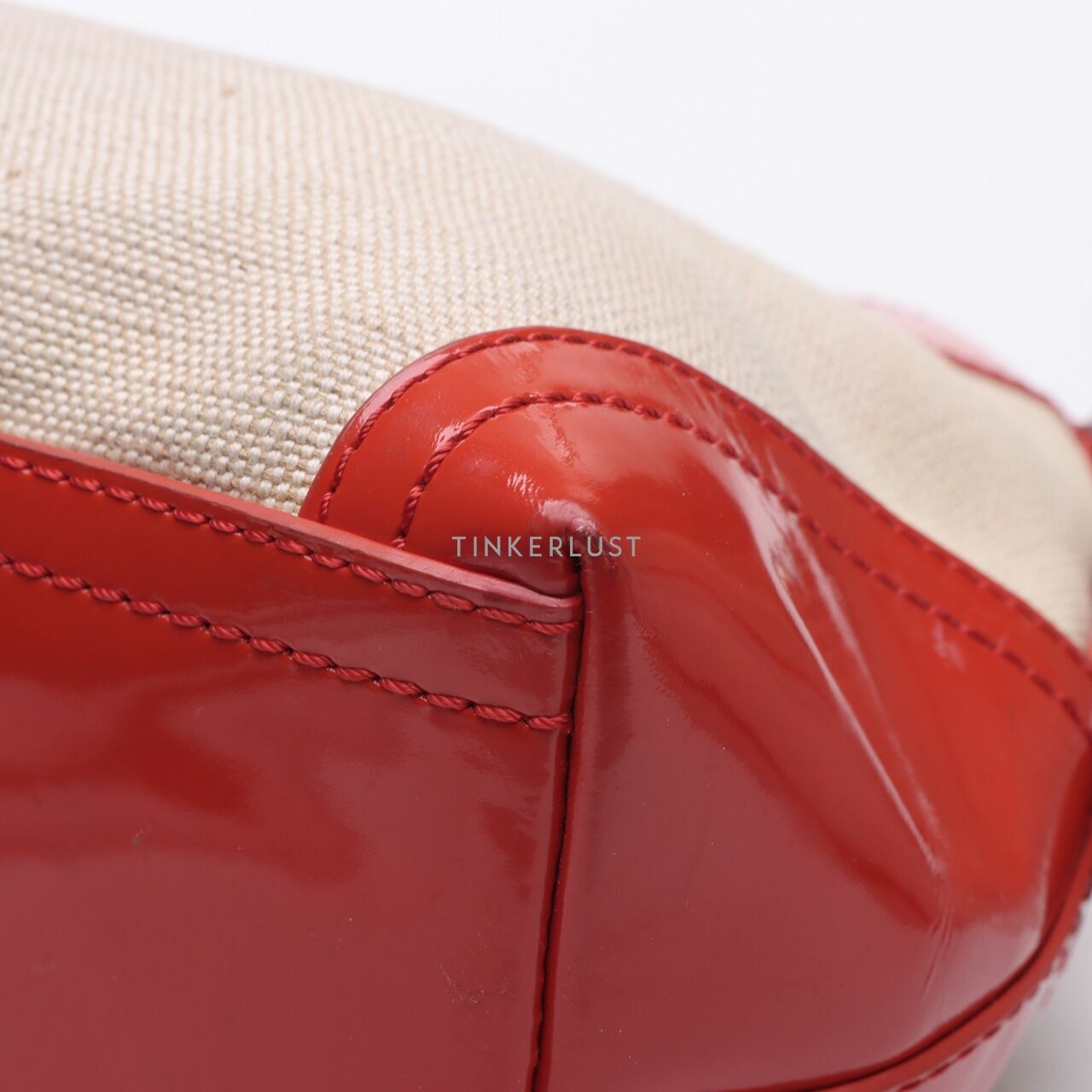 Calvin Klein Beige & Red Shoulder Bag