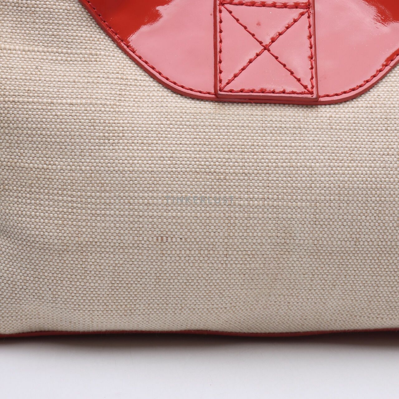 Calvin Klein Beige & Red Shoulder Bag