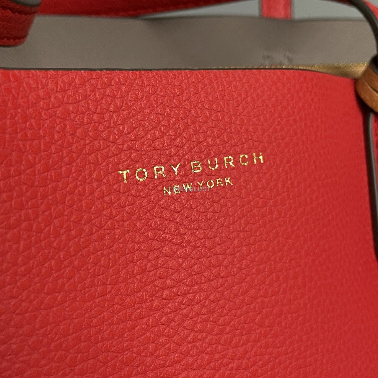 Tory Burch Perry Triple Compratment Brilliant Red Tote Bag