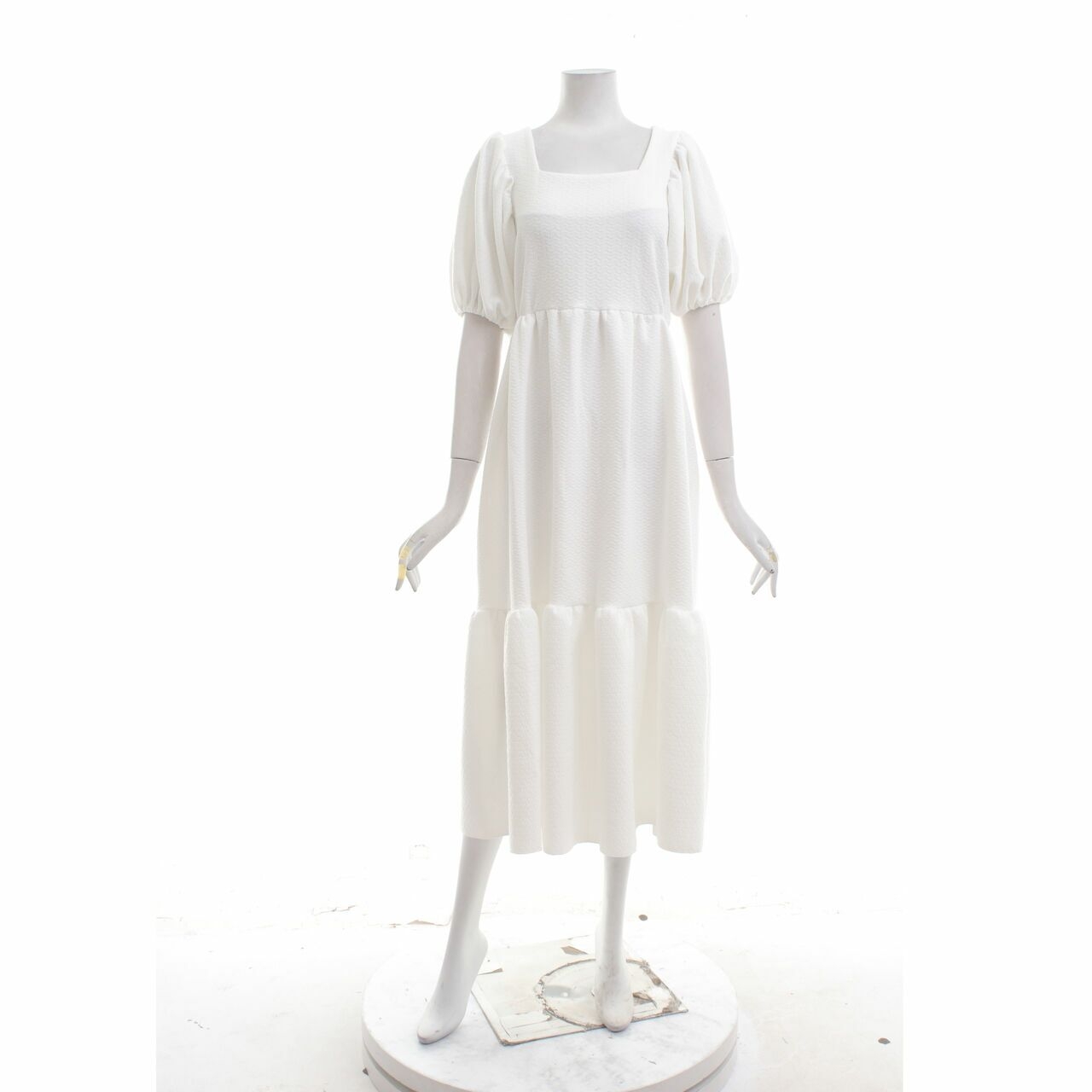 Etni White Midi Dress