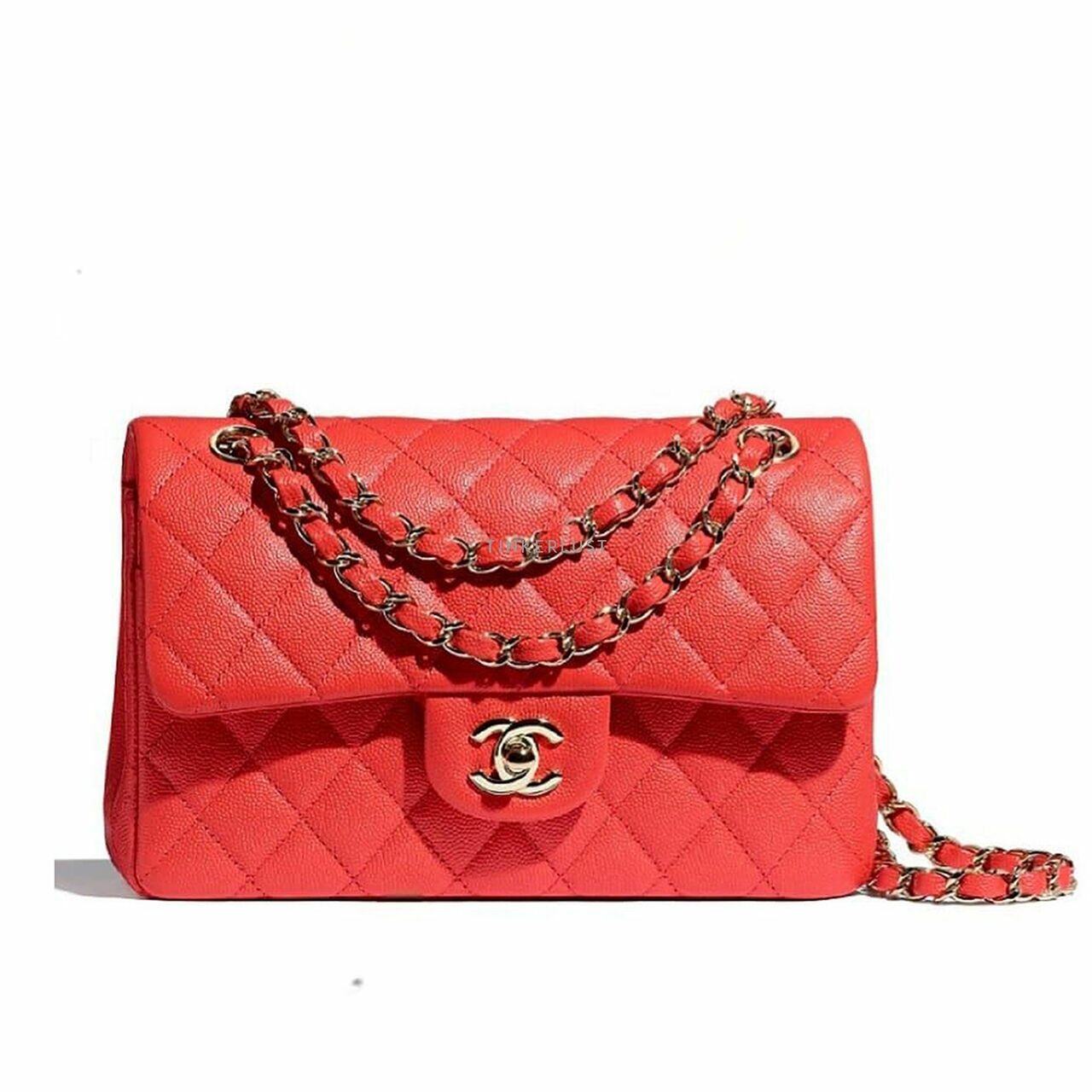 Chanel Classic Small 23 Red Caviar LGHW #30 Shoulder Bag