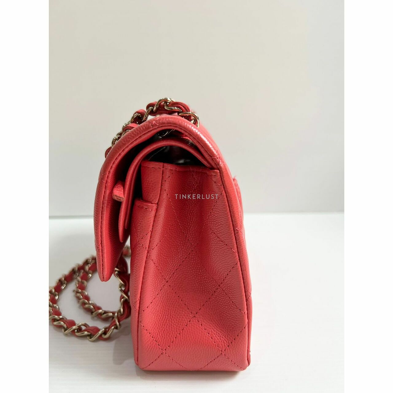 Chanel Classic Small 23 Red Caviar LGHW #30 Shoulder Bag