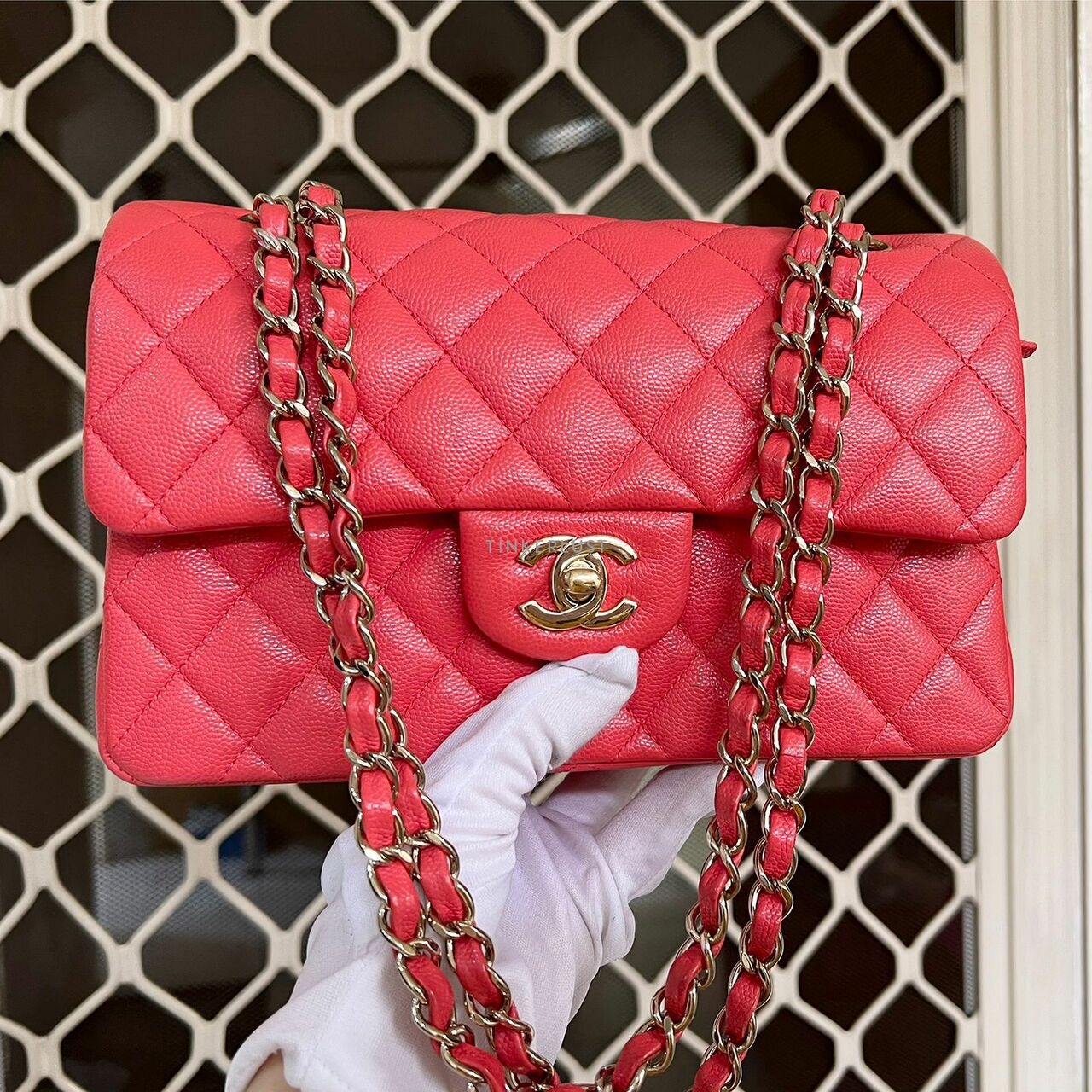 Chanel Classic Small 23 Red Caviar LGHW #30 Shoulder Bag