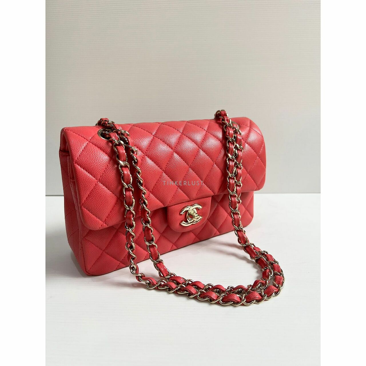 Chanel Classic Small 23 Red Caviar LGHW #30 Shoulder Bag