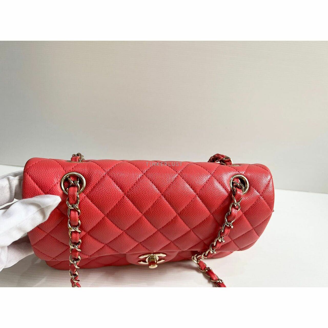 Chanel Classic Small 23 Red Caviar LGHW #30 Shoulder Bag