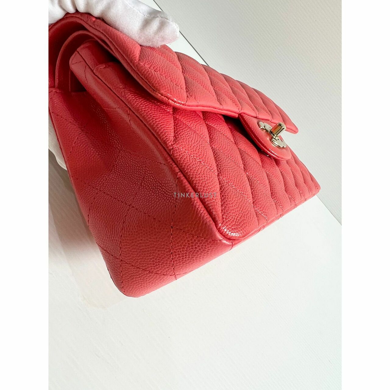 Chanel Classic Small 23 Red Caviar LGHW #30 Shoulder Bag