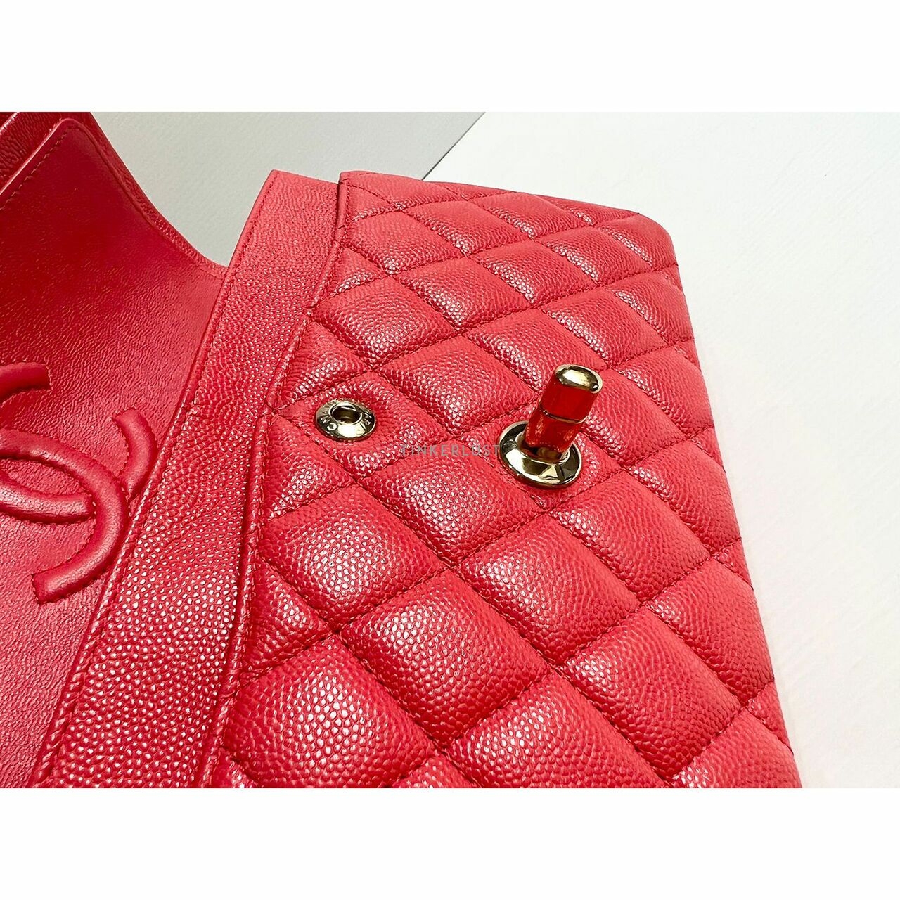 Chanel Classic Small 23 Red Caviar LGHW #30 Shoulder Bag