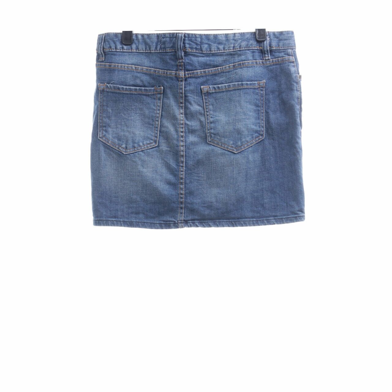 H&M Dark Blue Denim Washed Mini Skirt