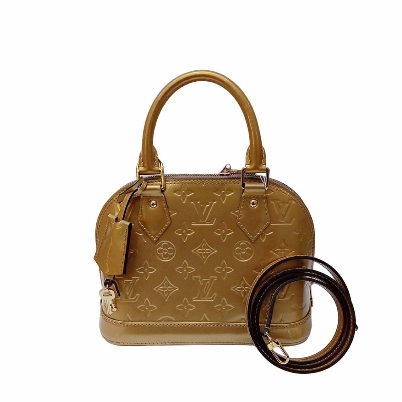 Louis Vuitton BB Alma Vernis Gold 2015 Satchel