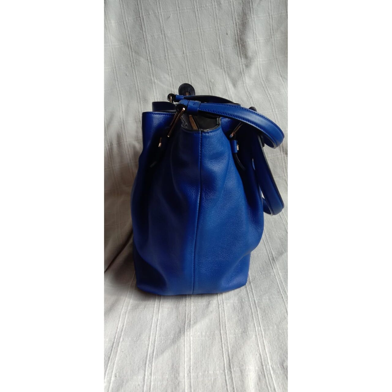 Tod's Genuine Leather Blue Shoulder Bag