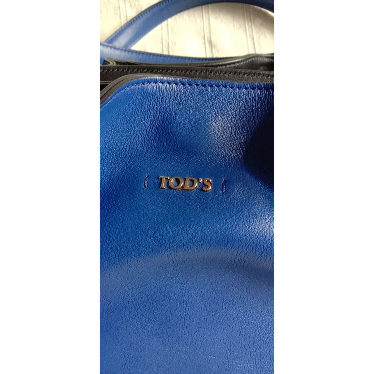 Tod's Genuine Leather Blue Shoulder Bag