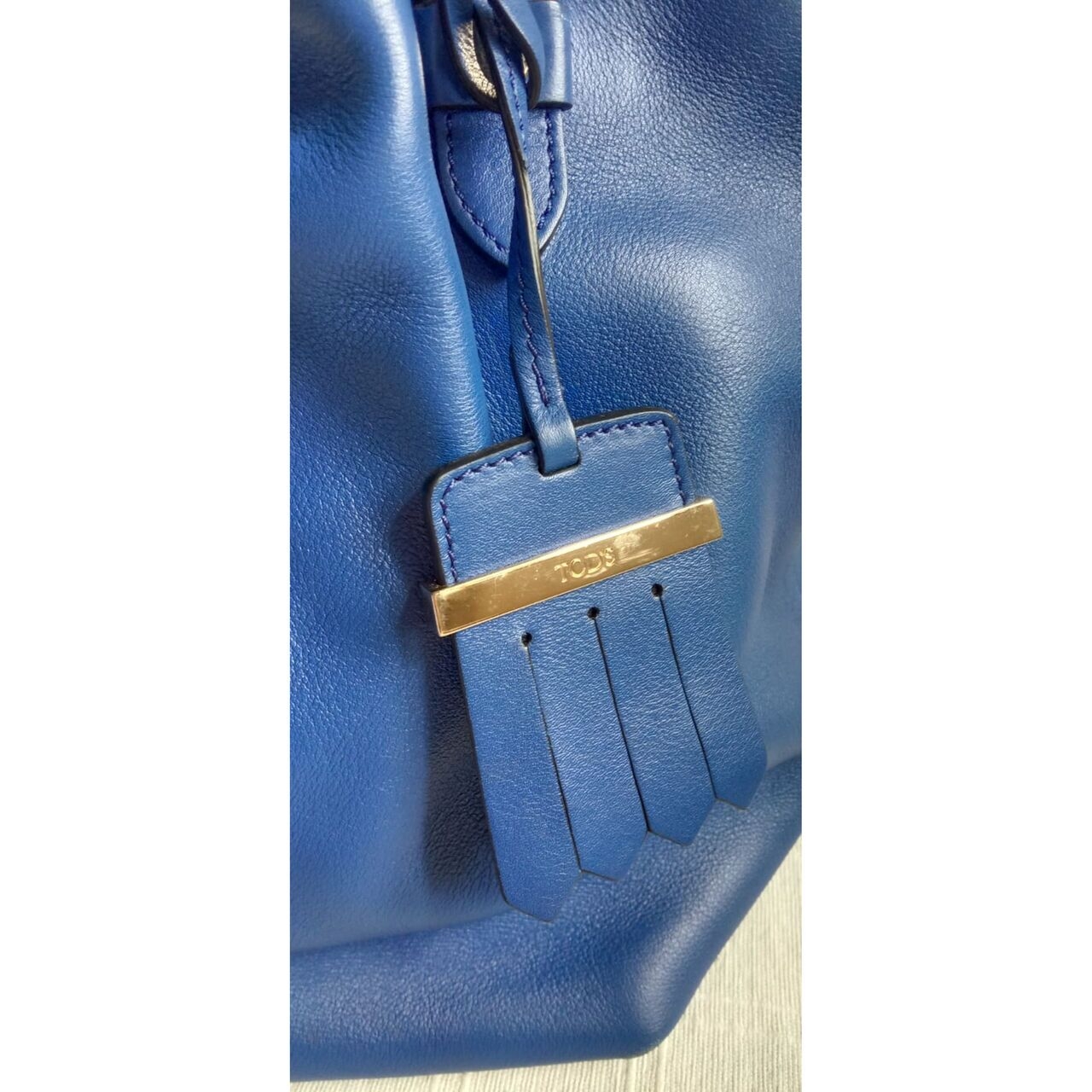 Tod's Genuine Leather Blue Shoulder Bag