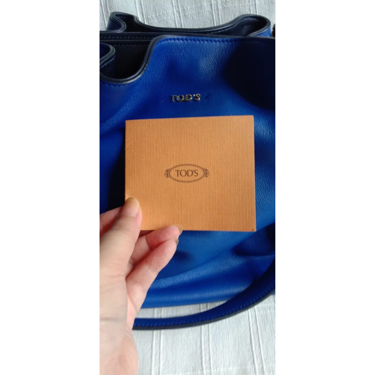 Tod's Genuine Leather Blue Shoulder Bag