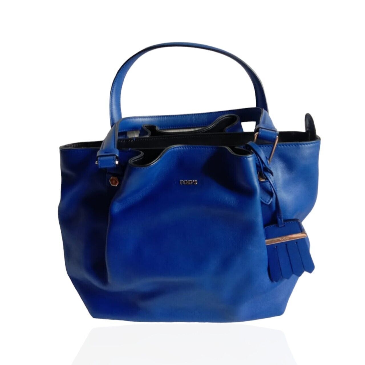 Tod's Genuine Leather Blue Shoulder Bag