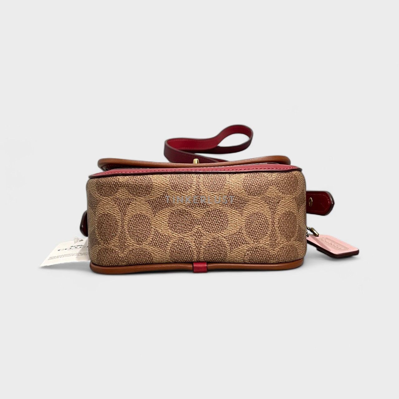 Coach 3693 Rambler Crossbody 16 Signature Canvas Sling Bag