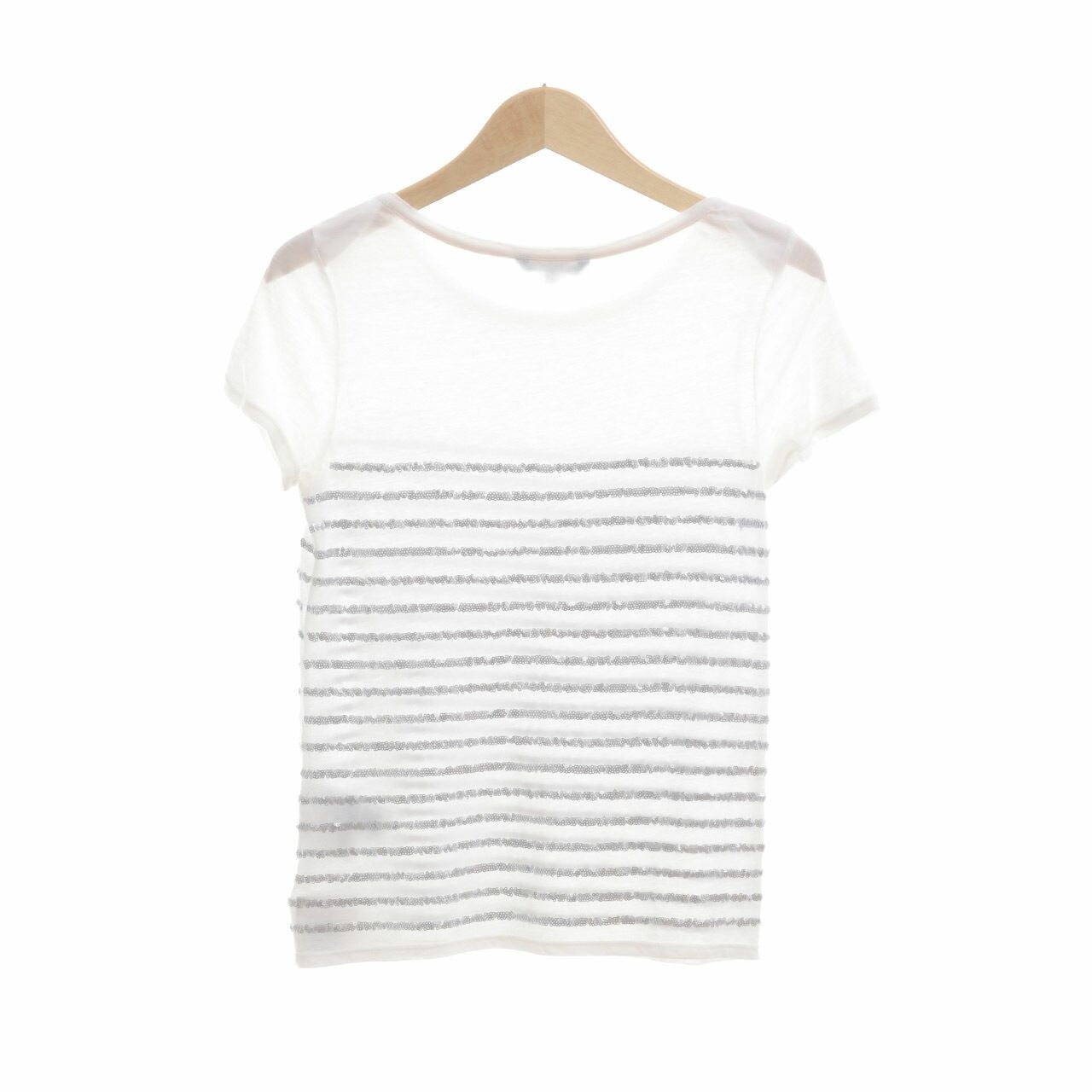 Tommy Hilfiger White & Silver T-Shirt