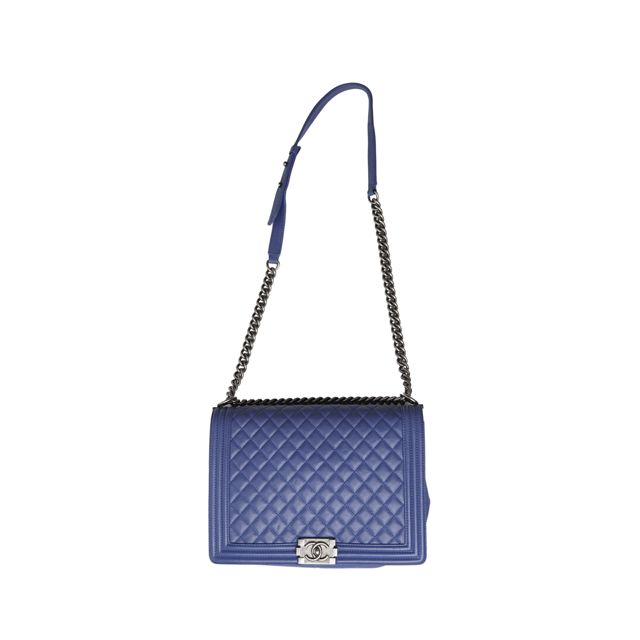 Chanel Quilted Boy Blue Shoulder Bag