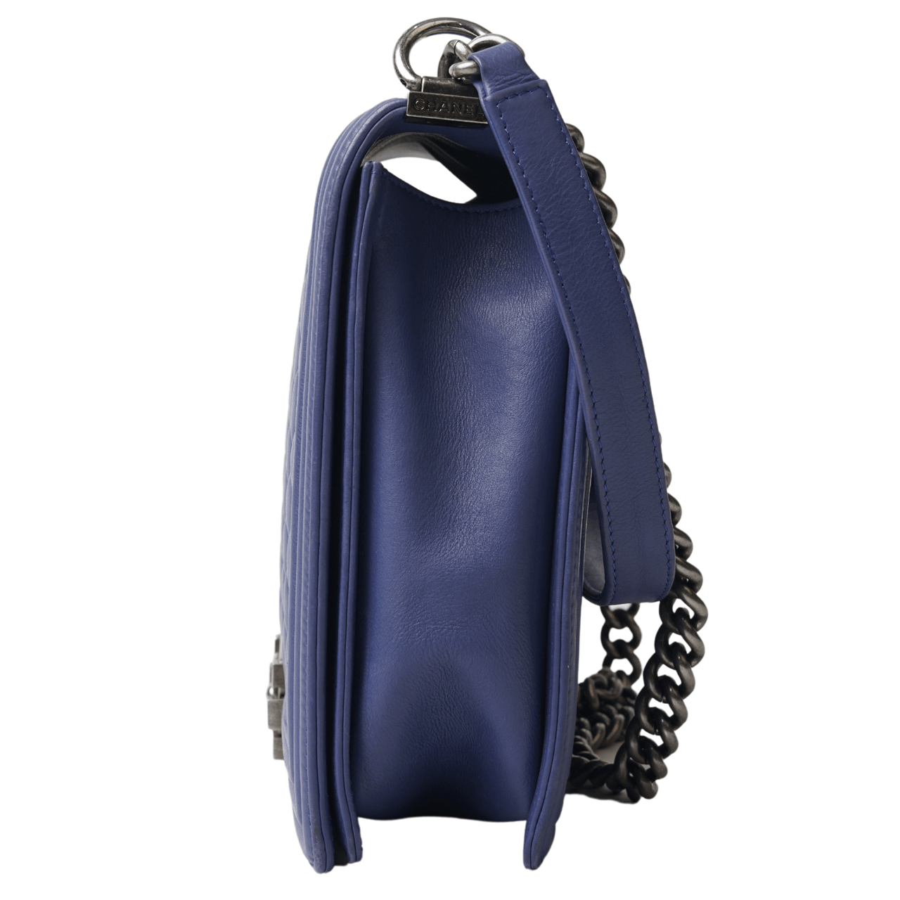 Chanel Quilted Boy Blue Shoulder Bag