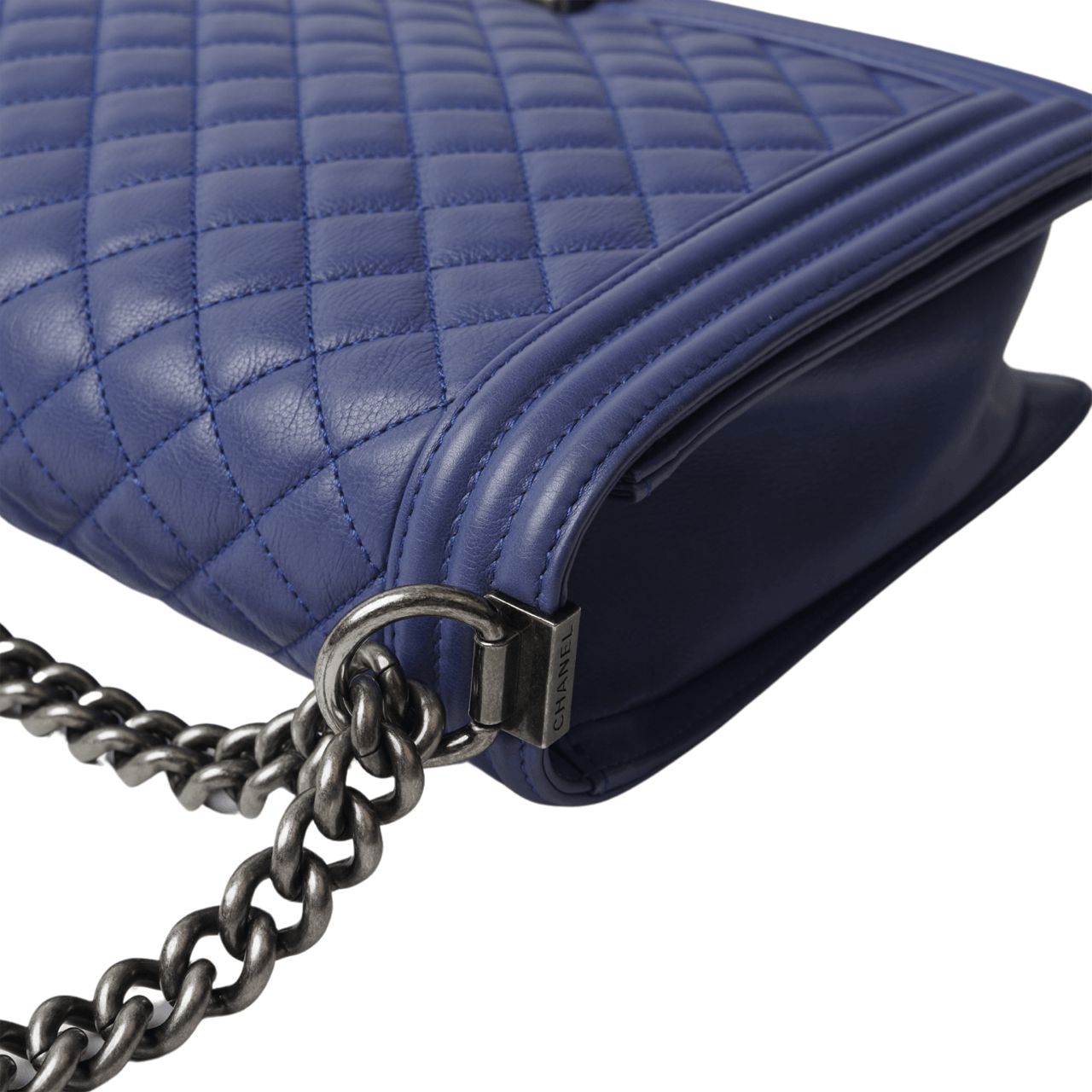 Chanel Quilted Boy Blue Shoulder Bag